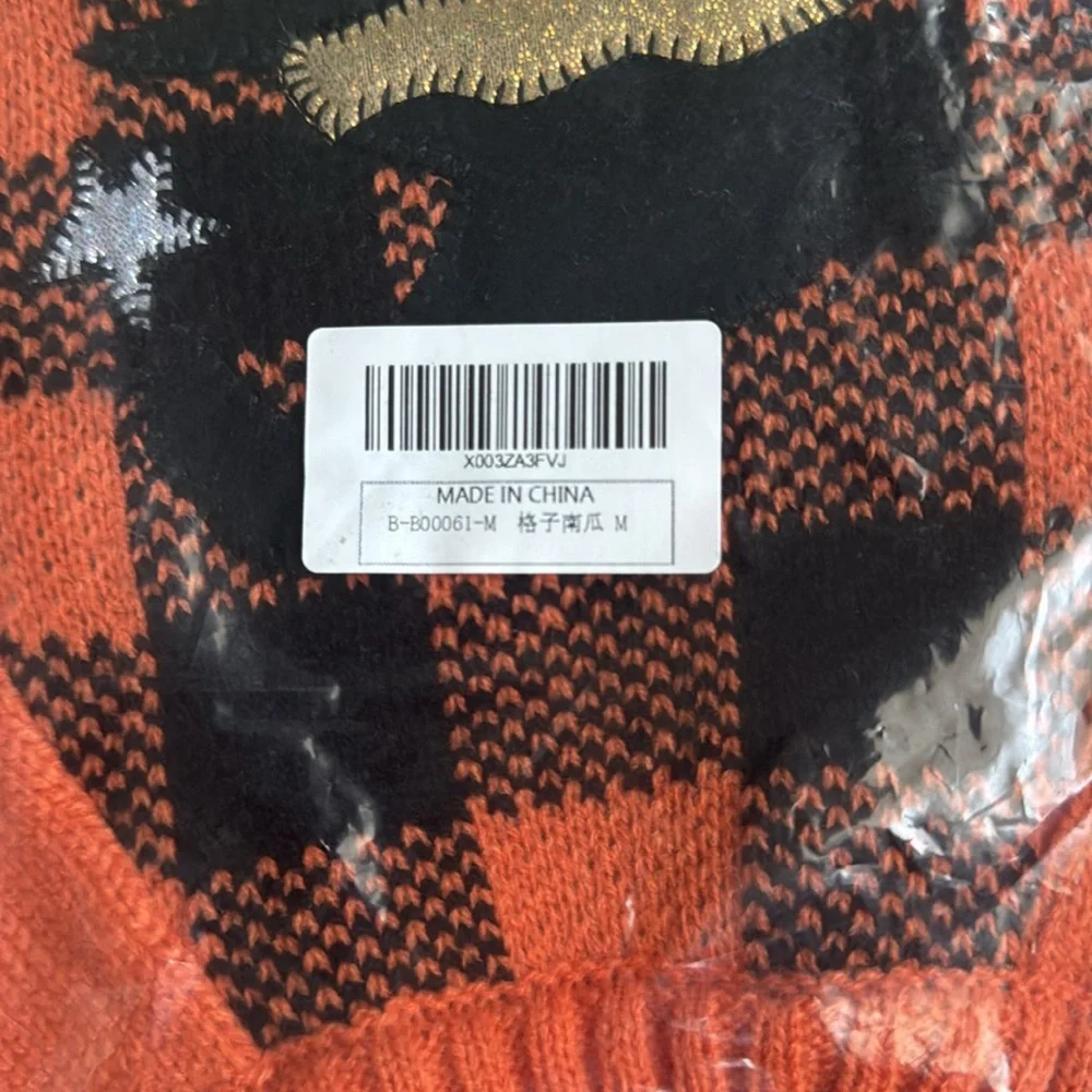 P5 NIB  Lanyarco Pumpkin‎ Dog Halloween Sweater - Size: Medium
